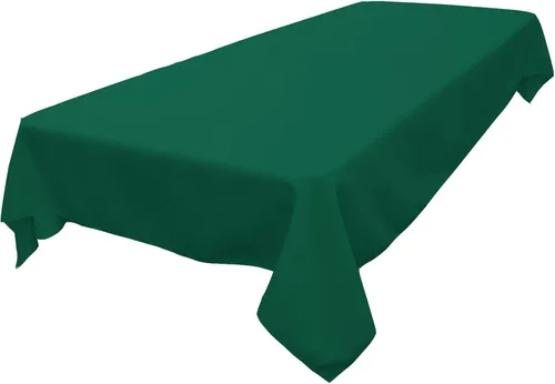 Vista 108 de LA Linen Mantel rectangular lavable de popelín de poliéster, resistente a las manchas y a las arrugas, cubierta de mesa 60x84, mantel de tela
