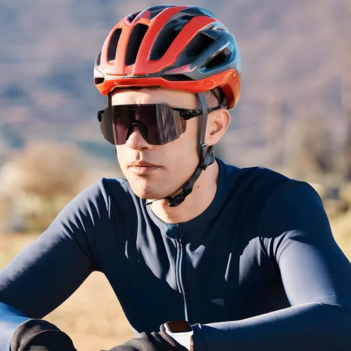 Vista 3 de FEISEDY Gafas de sol deportivas sin montura para hombres y mujeres Tr90 Marco para ciclismo Pesca Correr B0116