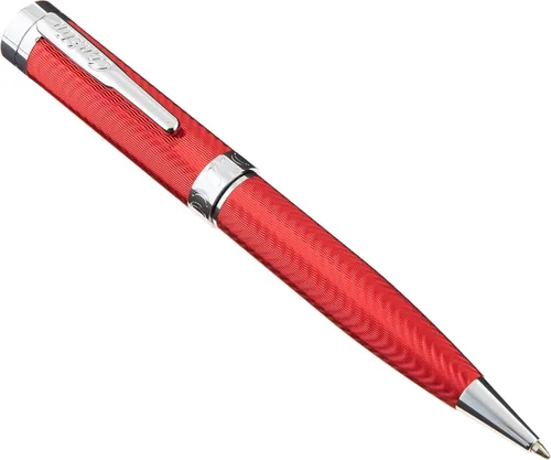 Vista 5 de Conklin Herringbone Signature - Bolígrafo amarillo con borde cromado, llamativo diseño grabado, recargable y duradero, regalo ideal para entusiastas