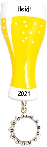 Vista 9 de Adornos personalizados de cerveza 2024 – Adorno de Navidad personalizado para bebedores de cerveza, adornos de Navidad para amantes de la cerveza