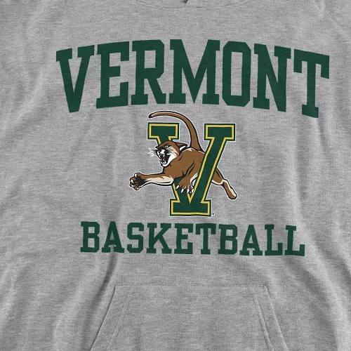 Vista 2 de University Of Vermont Sudadera con capucha oficial de baloncesto para niños y niñas