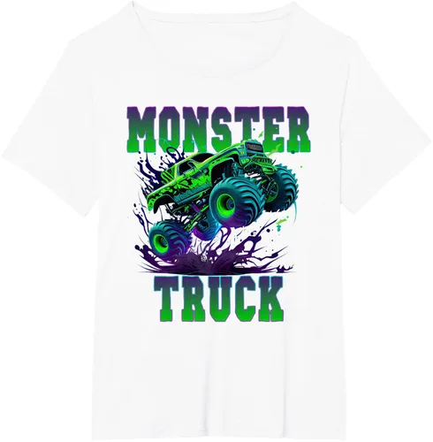 Vista 45 de Camiseta Monster Truck 4x4, Negro
