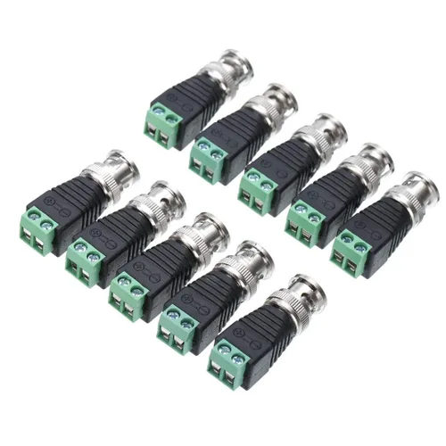 Vista 6 de Adaptador de conector de cámara CCTV de seguridad CCTV de 28 unidades chapado en oro macho a macho coaxial Cat5/Cat6
