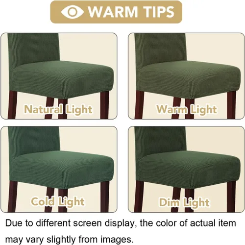Vista 3 de H.VERSAILTEX - Juego de 2 fundas elásticas para silla de comedor, fundas protectoras para sillas Parsons, para comedor, con diseño de tela Jacquard