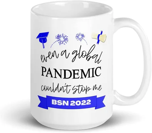 Vista 4 de BSN 2022 - Taza de café para graduación de graduación de licenciatura en enfermería, regalo de graduación – Even A Global Pandemic Couldn't Stop Me