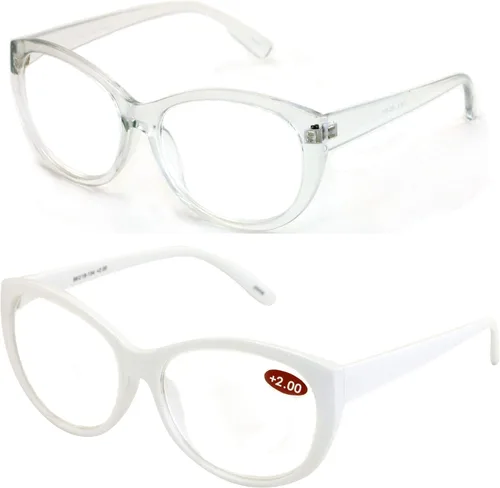 Vista 7 de 2 pares de anteojos de lectura de lujo para mujer, diseño de ojo de gato, vintage, ovalado