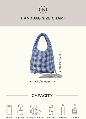 Vista 7 de BABEYOND Bolsos de mano para mujer Bolsas de noche brillantes con purpurina y diamantes de imitación portátil para fiesta, baile de graduación, boda