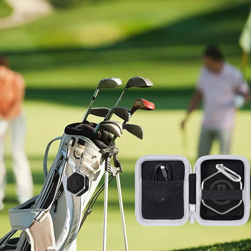 Vista 9 de co2CREA Carcasa rígida compatible con Bushnell Golf Wingman Mini GPS Speaker (negro/plateado)