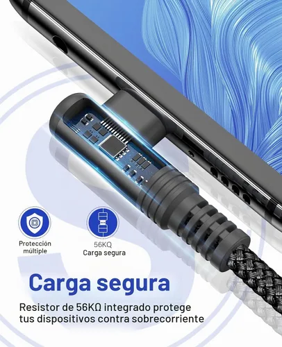 Vista 8 de Cable USB a USB C de 3.3 pies, paquete de 2 cables CarPlay de carga rápida