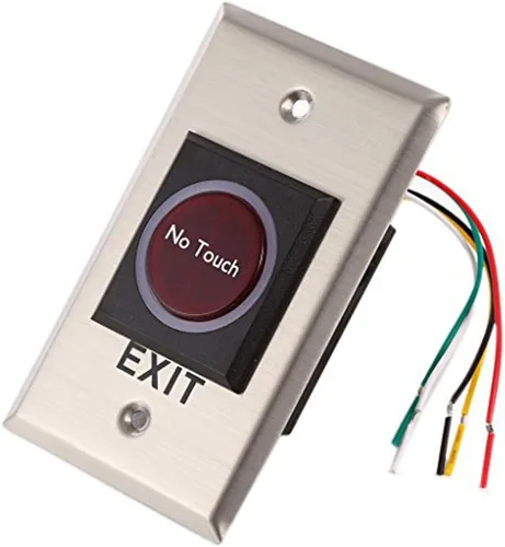 Vista 5 de Sistema de control de acceso de seguridad de 4 puertas con lector de teclado de tarjeta RFID+botón de salida infrarroja+caja de alimentación