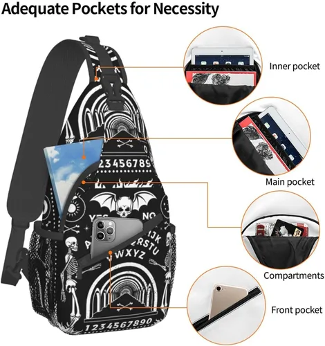 Vista 3 de Mochila vintage de elefante, unisex, bolsa cruzada en el pecho, bolsa de hombro para mujeres y hombres, senderismo y viajes