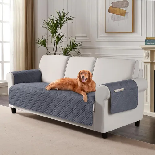 Vista 24 de TAOCOCO Fundas impermeables para silla para mascotas y perros con respaldo antideslizante, fundas para asiento de silla con bolsillo lateral