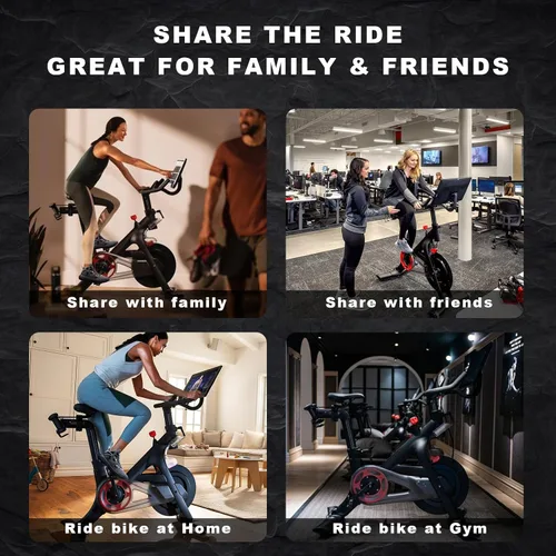 Vista 2 de Ride with Sneakers - Pedal Converters Compatible with Peloton Bike&Bike+,Replacement Bike Pedals for Regular Shoe,Flat Platform Clipless Pedal