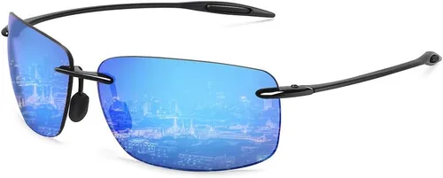 Vista 11 de WISTON Lentes de sol polarizados deportivos para hombres y mujeres, marco sin montura Tr90 para correr, pescar, béisbol, conducir, W8001