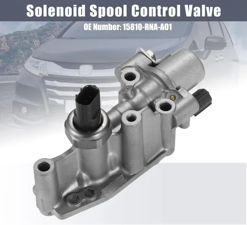 Vista 2 de X AUTOHAUX Válvula de control de carrete solenoide VTEC para Honda Civic 2006 2007 2008 2009 2010 2011 Solenoide de sincronización variable