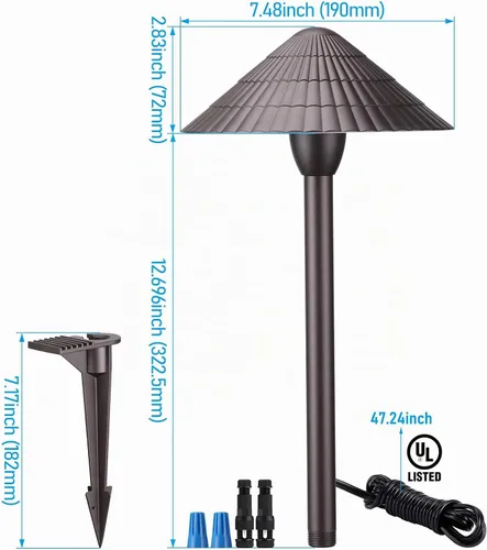 Vista 7 de LEONLITE Paquete de 4 luces LED 5CCT de bajo voltaje para trayectoria, 12