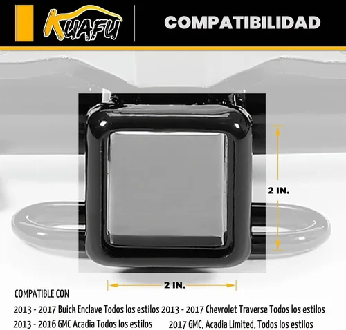 Vista 2 de KUAFU Enganche de remolque Clase 3 de 2'' compatible con Buick Enclave 2008-2017 Chevrolet Traverse 2009-2017 GMC Acadia Limited 2007-2017 Saturn