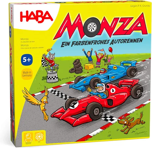Vista 8 de HABA Monza Car Racing - Juego de mesa para niños, juego de estrategia a juego de colores, a partir de 5 años