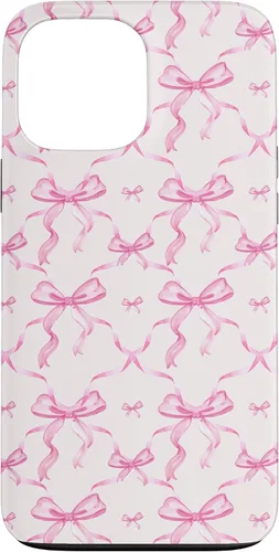 Vista 28 de Cintas y lazos rosados estéticos en acuarela para iPhone 17