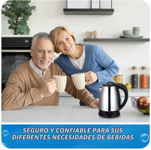 Vista 4 de Baquler Hervidor eléctrico de agua caliente de acero inoxidable con apagado automático y protección de hervor en seco, olla eléctrica de agua