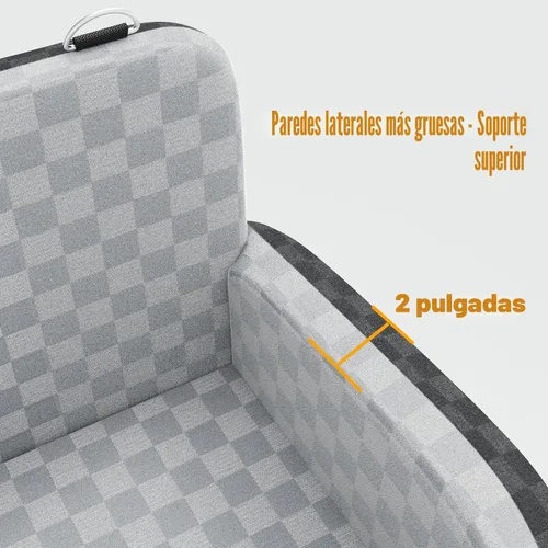 Vista 9 de PETICON Asiento de coche impermeable para perros pequeños y medianos Gris