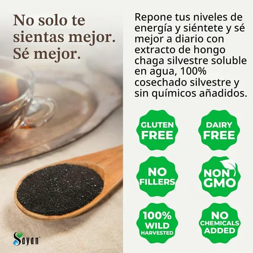 Vista 7 de Polvo extracto hongo chaga siberiano. Súper antioxidante, ayuda al sistema inmune., 2 onza, 1