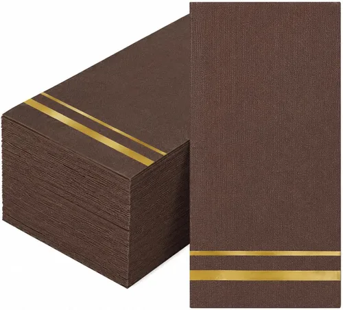 Vista 7 de BUCLA 400 servilletas de papel negro de 3 capas, servilletas negras desechables de alta calidad, suaves y absorbentes, para cocina, fiestas