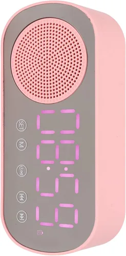 Vista 4 de Sanpyl Altavoz despertador, USB portátil HiFi pantalla LED, reloj despertador dual con radio FM sintonizada digitalmente, para el hogar, oficina