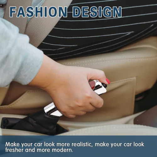 Vista 6 de Zufoty Funda para freno de mano de automóvil, cubierta de freno de estacionamiento, cubierta de freno de mano ABS, tapa decorativa para freno
