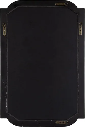 Vista 7 de Kate and Laurel Kinsman - Espejo de pared rectangular Glam tradicional festoneado; 24 x 36; plateado; espejo decorativo de madera festoneada