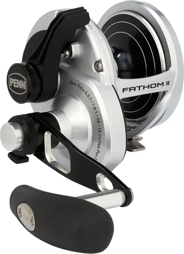 Vista 10 de Penn Carretes de pesca convencionales Fathom II con palanca de arrastre de 2 velocidades