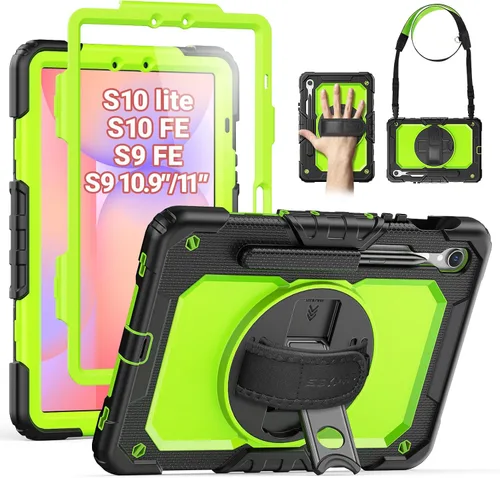 Vista 12 de SEYMAC Funda protectora resistente a prueba de golpes para Samsung Galaxy Tab A9 de 8.7 pulgadas 2023 (SM-X110/X115/X117), resistente a prueba
