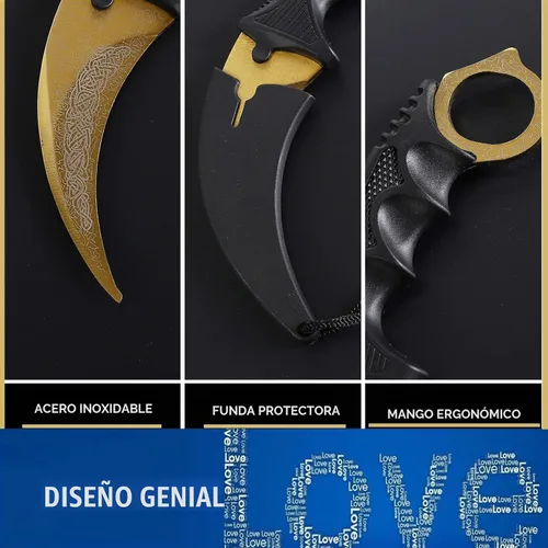 Vista 5 de TOPOINT Cuchillo de entrenamiento Karambit sin filo Karambit Cuchillo de entrenamiento de práctica sin herramienta de entrenamiento de vanguardia