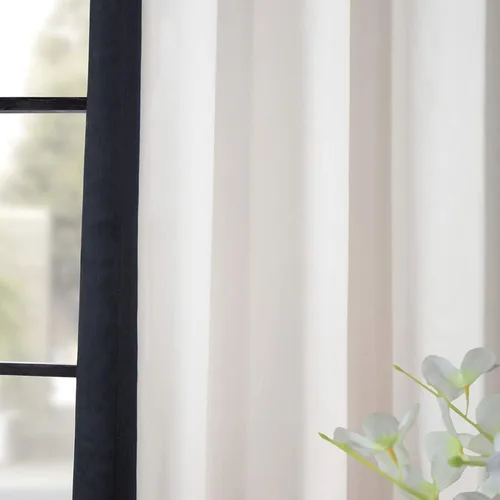 Vista 7 de HPD Half Price Drapes PRCT-VC1713-84-GR - Cortinas de algodón con ojales estampadas para sala de estar y dormitorio (1 panel), 50 x 84 pulgadas