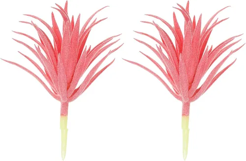 Vista 10 de PATIKIL Plantas suculentas artificiales, paquete de 2 plantas falsas pequeñas, plantas suculentas falsas sin maceta para decoración del jardín