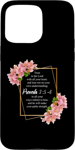 Vista 30 de iPhone 12 Pro Max Proverbios 3:5-6 Versículo de la Biblia Religioso Cristiano Hombres y Mujeres Caso