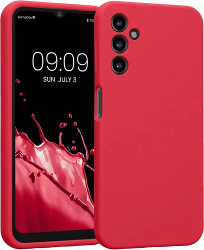 Vista 40 de kwmobile Funda compatible con Samsung Galaxy A13 4G - Funda delgada de silicona TPU - Acabado suave al tacto - Amarillo radiante