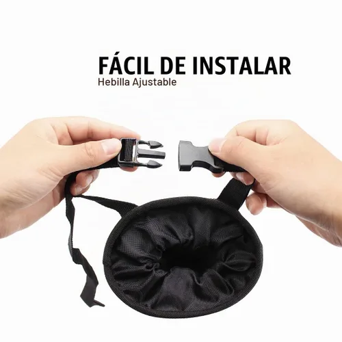 Vista 5 de Paquete de 2 bolsas de basura para automóvil, lavables, ecológicas, para colgar en la parte trasera del asiento, bolsa de basura para automóvil