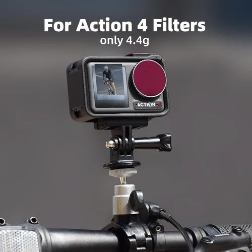 Vista 7 de BRDRC Juego de filtros ND para DJI Osmo Action 5 Pro/Action 4 accesorios de cámara, 4 unidades ND64 ND32 ND16 ND8 densidad neutra HD ND filtro