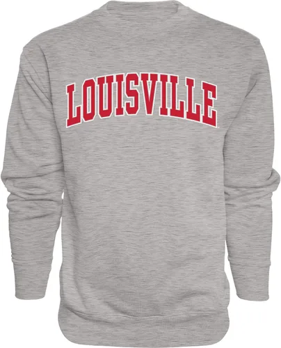 Vista 28 de Blue 84 NCAA para hombre Sudadera de cuello redondo con nombre de equipo jaspeado en color oscuro