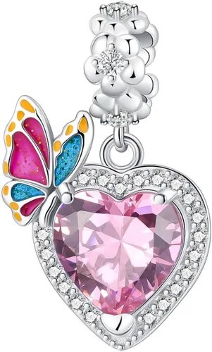 Vista 206 de LUXILLA Abalorio de plata de ley 925 para madre, hija, abuela, para familia, amor, madre, hija, abuela, para pulseras, collares, dijes, abalorios