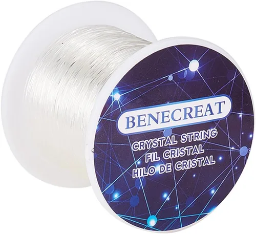 Vista 5 de BENECREAT 492.1 ft/roll 0.031 in Hilo de cristal Cordón elástico pulsera cuerda, cordón de cuentas de cristal para pulsera, abalorios y fabricación