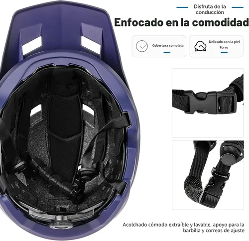 Vista 3 de Casco de bicicleta, casco de bicicleta de montaña para hombres, mujeres, adultos, jóvenes