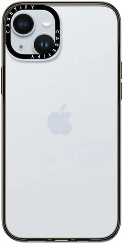 Vista 4 de CASETiFY Estuche Compacto para iPhone 15 Plus [Probado contra caídas de grado militar 2X / Protección contra caídas de 4 pies] - Negro Transparente