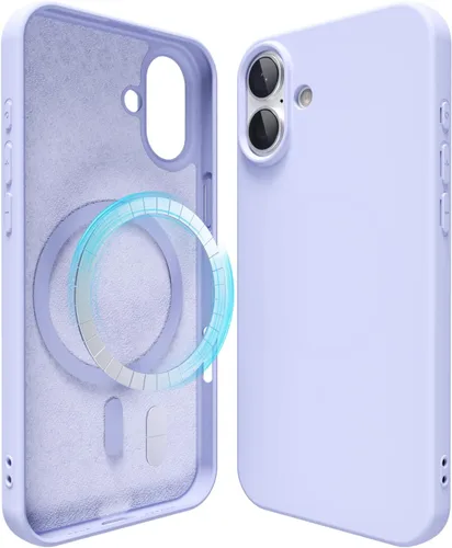 Vista 86 de oakxco Funda de silicona para iPhone 12 Pro Max, magnética, compatible con carga inalámbrica Magsafe, cubierta protectora de goma suave y delgada