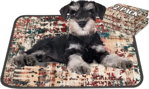Vista 22 de Qeils - Almohadillas lavables para orina para perros, almohadillas reutilizables para cachorros de 36 x 41 pulgadas, paquete de 2