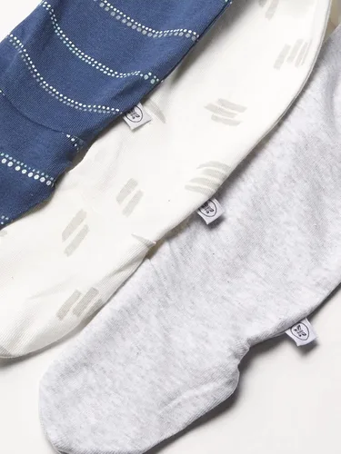 Vista 2 de HonestBaby Paquete de 3 pantalones harén de algodón orgánico con pies para bebé
