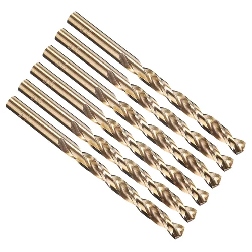 Vista 310 de PATIKIL Broca Jobber de 0.039 in, vástago recto M35 cobalto 5% acero de alta velocidad 135° acabado dorado para metal duro de acero inoxidable - 2