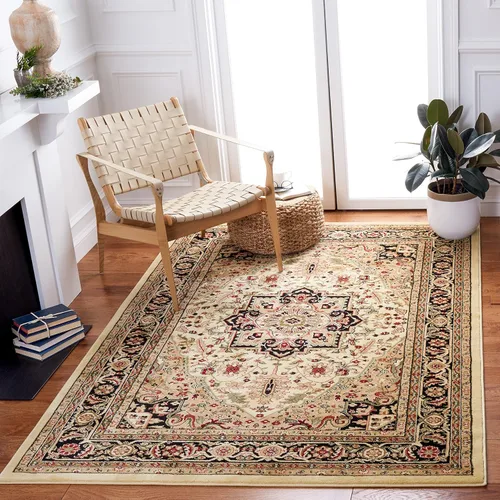 Vista 22 de SAFAVIEH Colección Lyndhurst Alfombra Decorativa - 2'3" x 4', marfil y rojo, diseño oriental tradicional, no desprende pelusa y de fácil cuidado