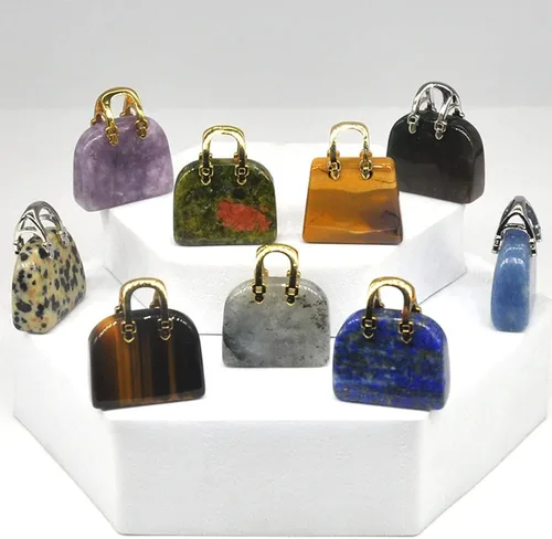 Vista 9 de 10 piezas de bolso de cristal escultura tallada a mano piedras curativas cristales curativos en forma de mano piedras de chakra, manualidades